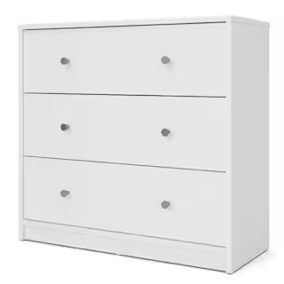 Tvilum Portland 3-Drawer White Chest of Drawers-7033249 - The Home Depot | The Home Depot