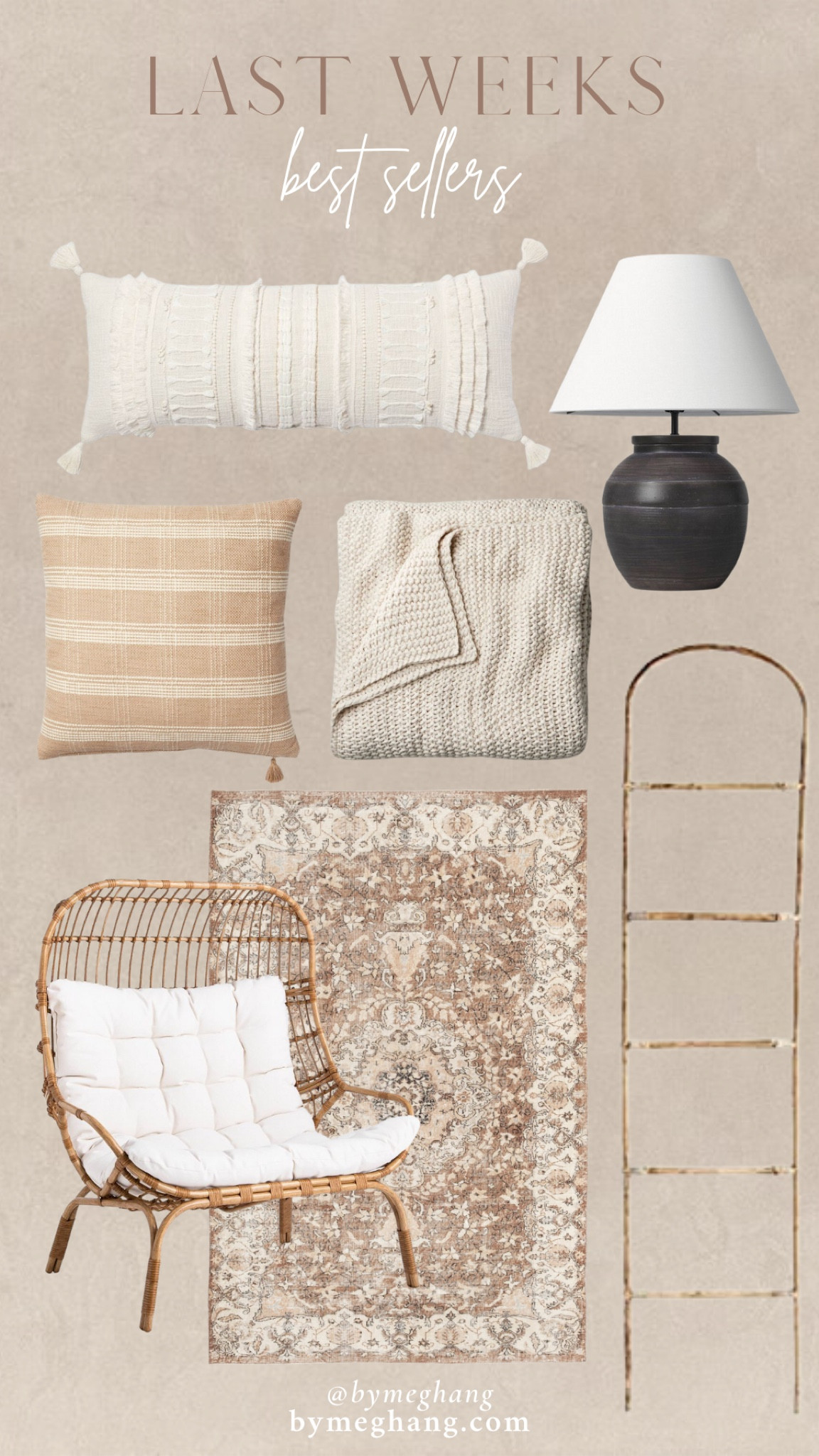 Last weeks most loved items! Throw pillows, bed blankets, black lamp, vintage rug, blanket ladder, and the best outdoor furniture! 

#LTKhome #LTKFind