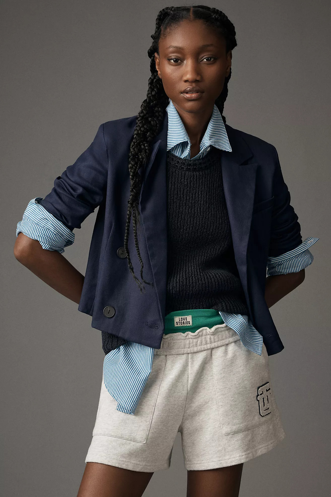 Maeve Linen Cropped Blazer | Anthropologie (US)