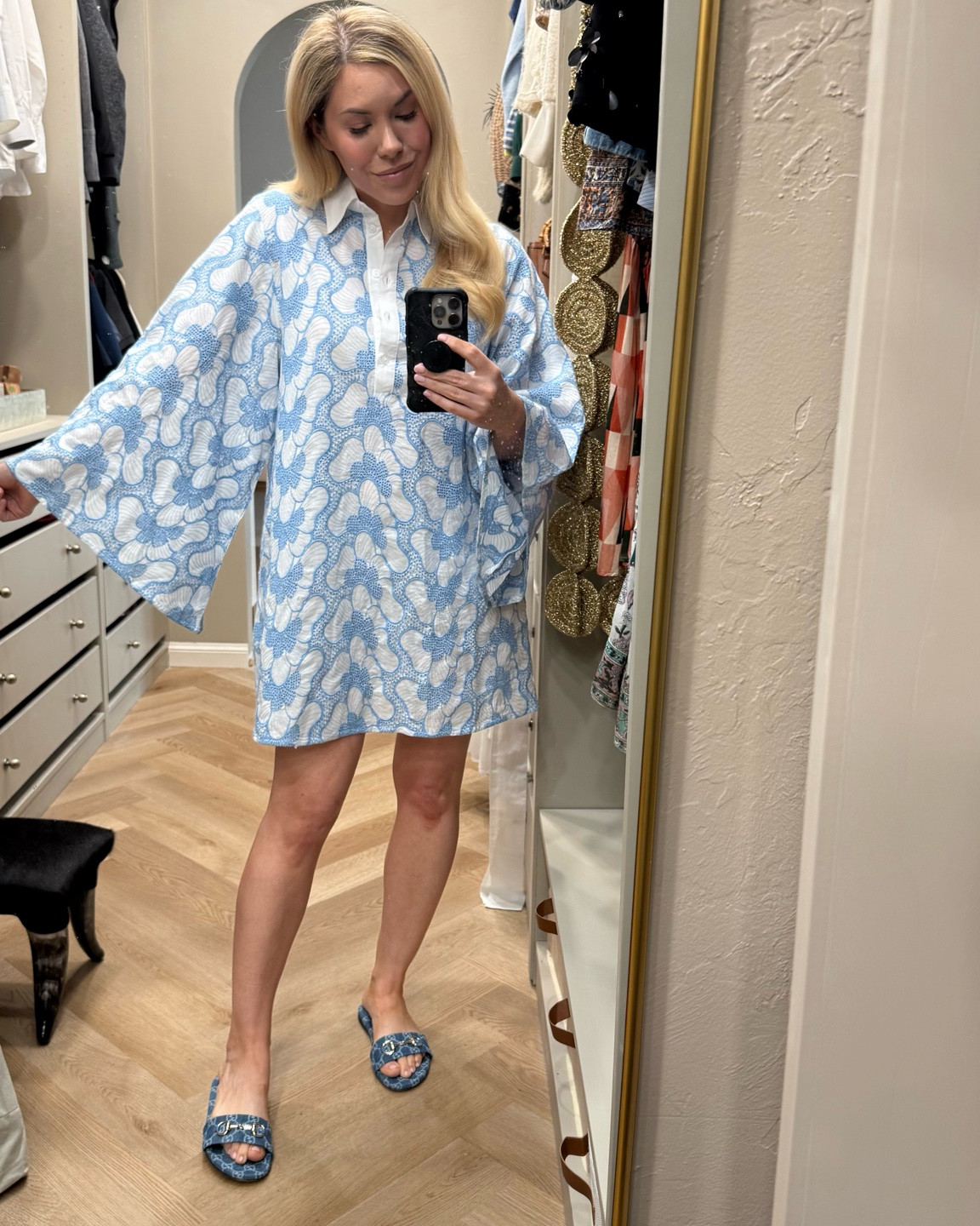 Perfect summer dress!! Wear it with or without a belt!

Also linked to here I bought these Gucci slides for less.

#LTKootd #LTKdayinmylife #LTKmorningroutine