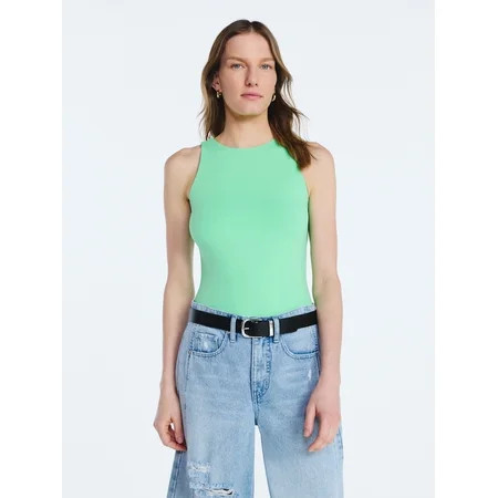 Scoop Women's Sleeveless High Neck Contour Top, Sizes XS-XXL | Walmart (US)