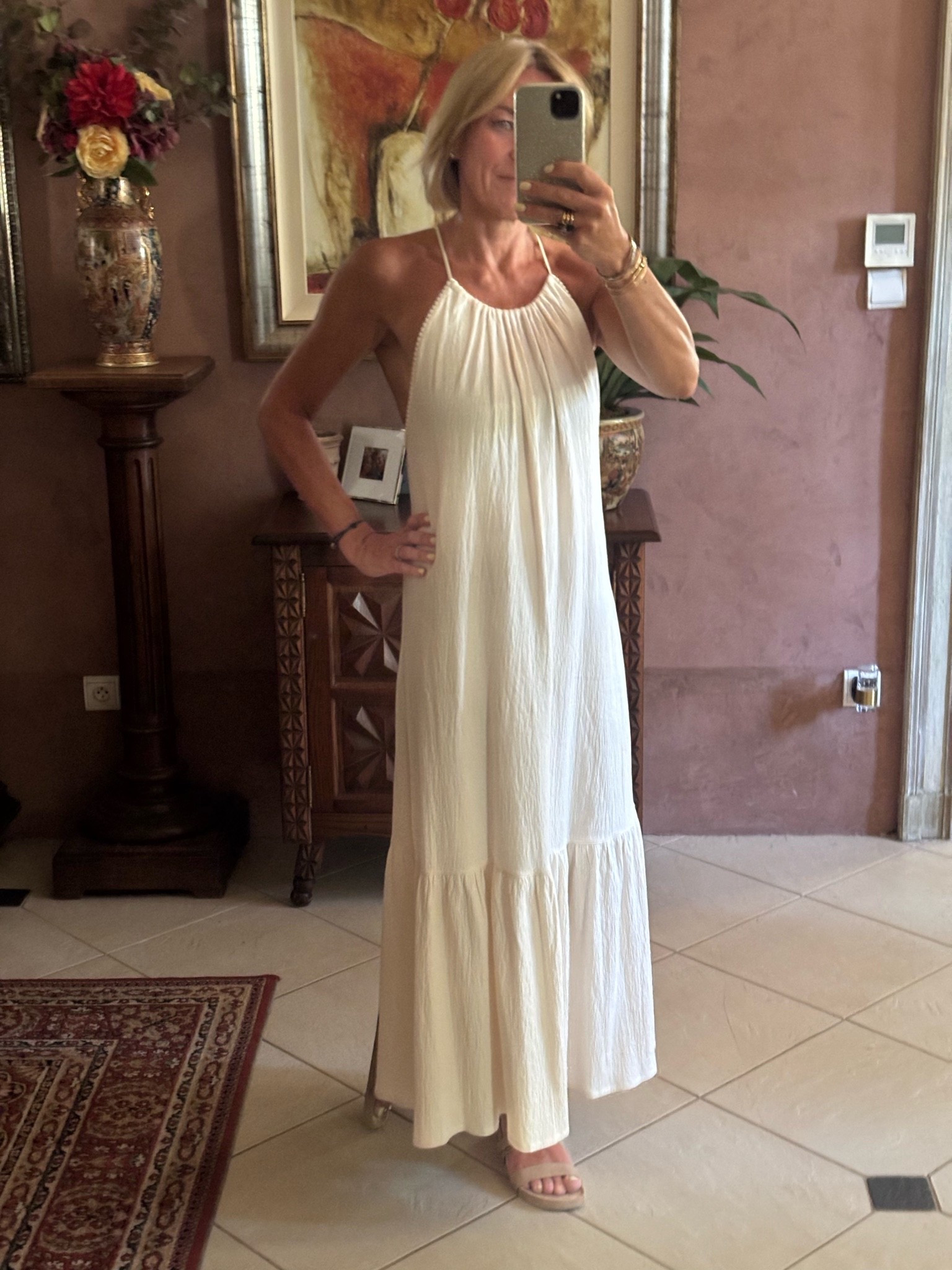 Simples in ecru 🤍
. #mymidlifefashion #summerdressing #whatimwearing

#LTKsummer #LTKover50style