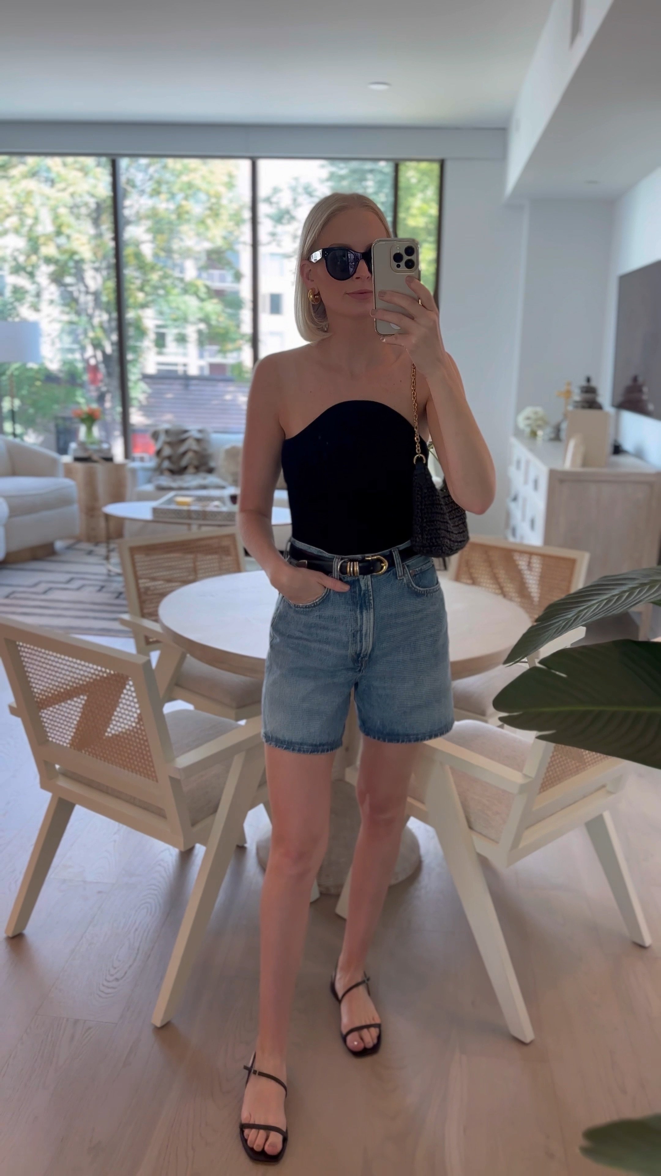 Today’s outfit! Wearing a small in the top, 27 in the shorts and sandals fit true to size. Sunglasses are old Celine, bag is old Mango (linked similar)!

#LTKFindsUnder100 #LTKShoeCrush #LTKStyleTip