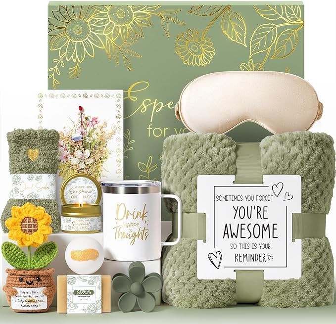 Birthday Gifts for Women Self Care Get Well Soon Gift Baskets, Spa Care Package Thinking of You G... | Amazon (US)