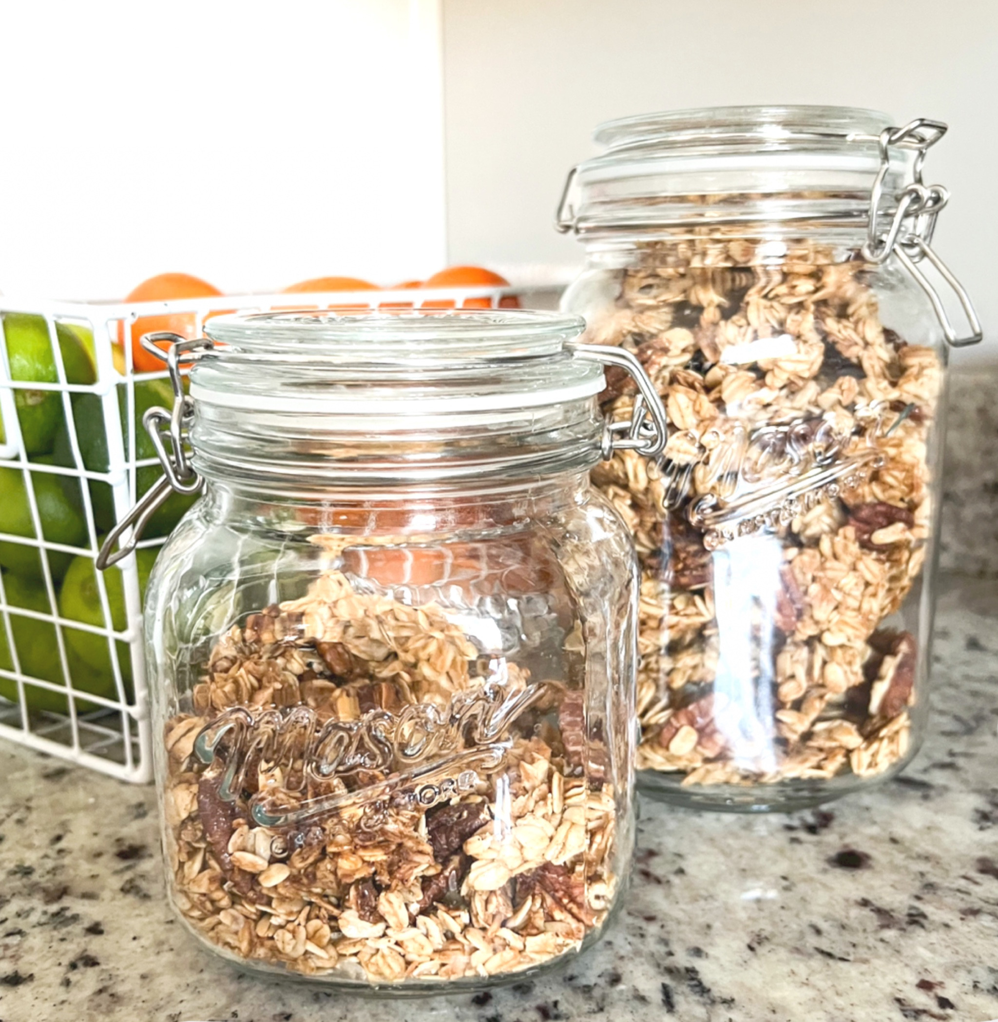 These hinged mason glass storage containers are great for storing granola

#LTKfamily #LTKhome