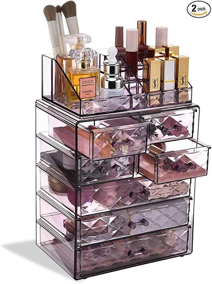 COMVTUPY Makeup Organizer Fashion Design Gifts for Your Loved One or Yourself. Clear Acrylic Cosm... | Amazon (US)