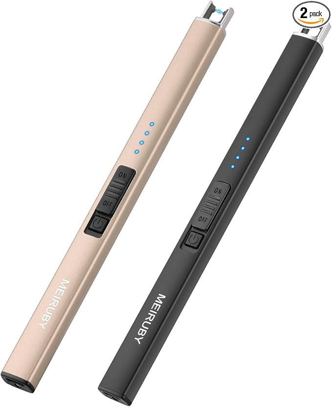 MEIRUBY 2 Pack Electric Candle Lighter, Christmas Stocking Stuffers Gifts for Women Mom Men Wife ... | Amazon (US)