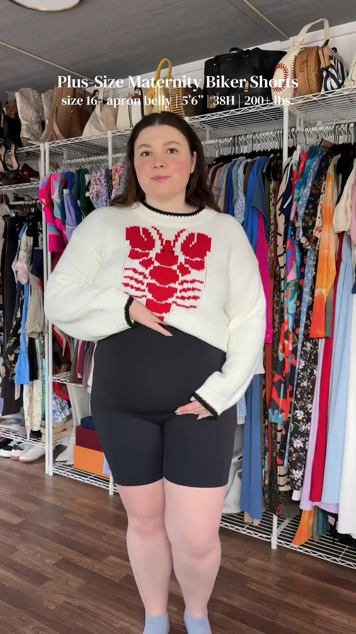 Wearing my normal size XXL 🤍 #maternityshorts #maternitybikershorts #tiktokshopspringglowup #tiktokshopcreatorpicks