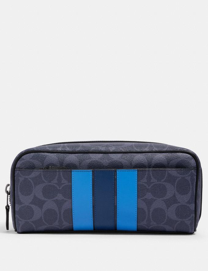 Dopp Kit in Signature Canvas With Varsity Stripe | Coach Outlet US