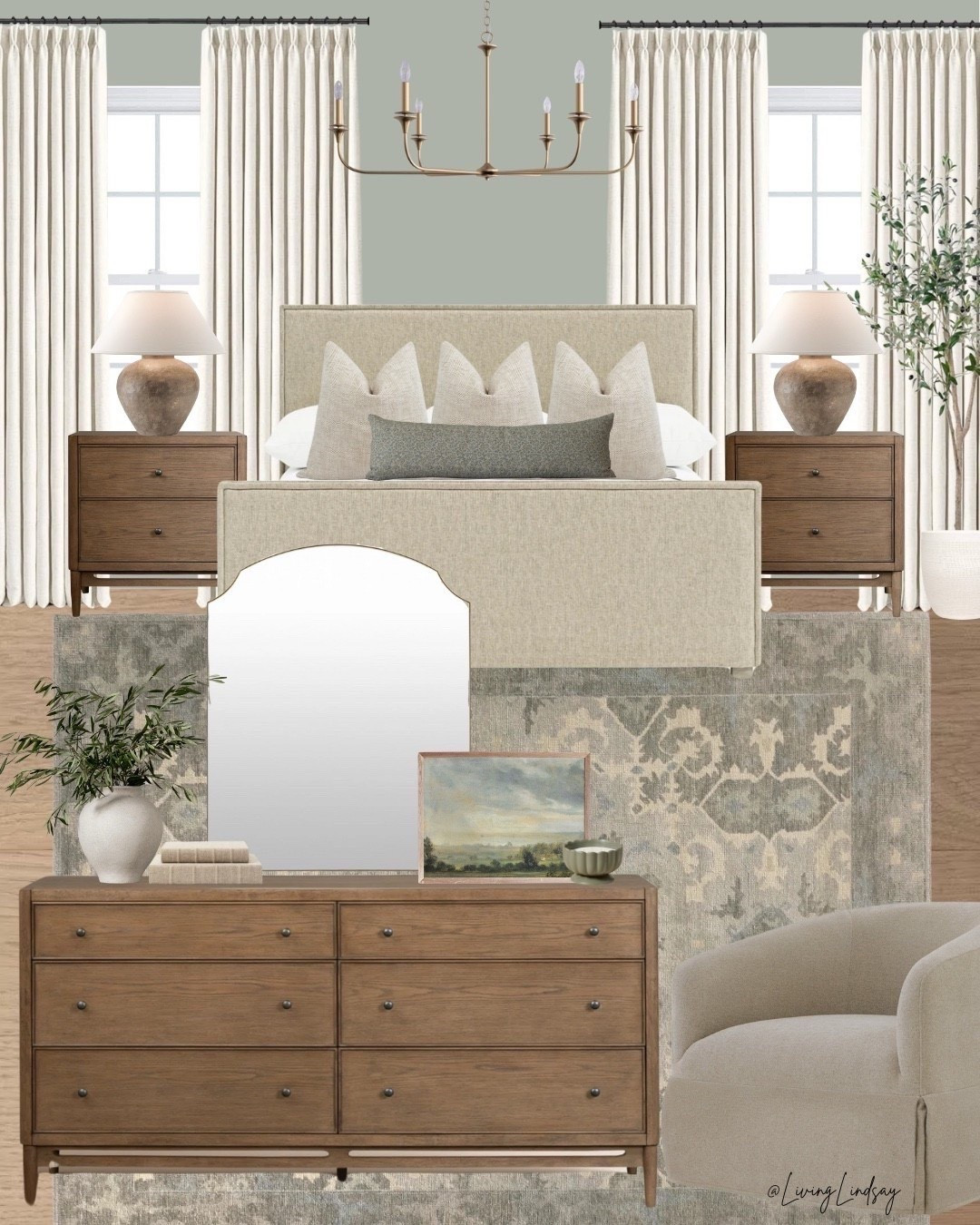 neutral bedroom, warm wood furniture, sage green walls, cozy master bedroom, neutral bedding, bedroom styling, bedroom design ideas, calming bedroom, transitional decor, earthy tones, natural textures, classic bedroom, timeless design, serene space, bedroom rug ideas, dresser styling, nightstand decor, bedroom chandelier, linen curtains, layered neutrals, home decor inspiration, modern traditional style, soft green paint, relaxing retreat, bedroom makeover, inviting interiors

#LTKHome #LTKSaleAlert #LTKFamily

#LTKdayinmylife #LTKSaleAlert #LTKHome