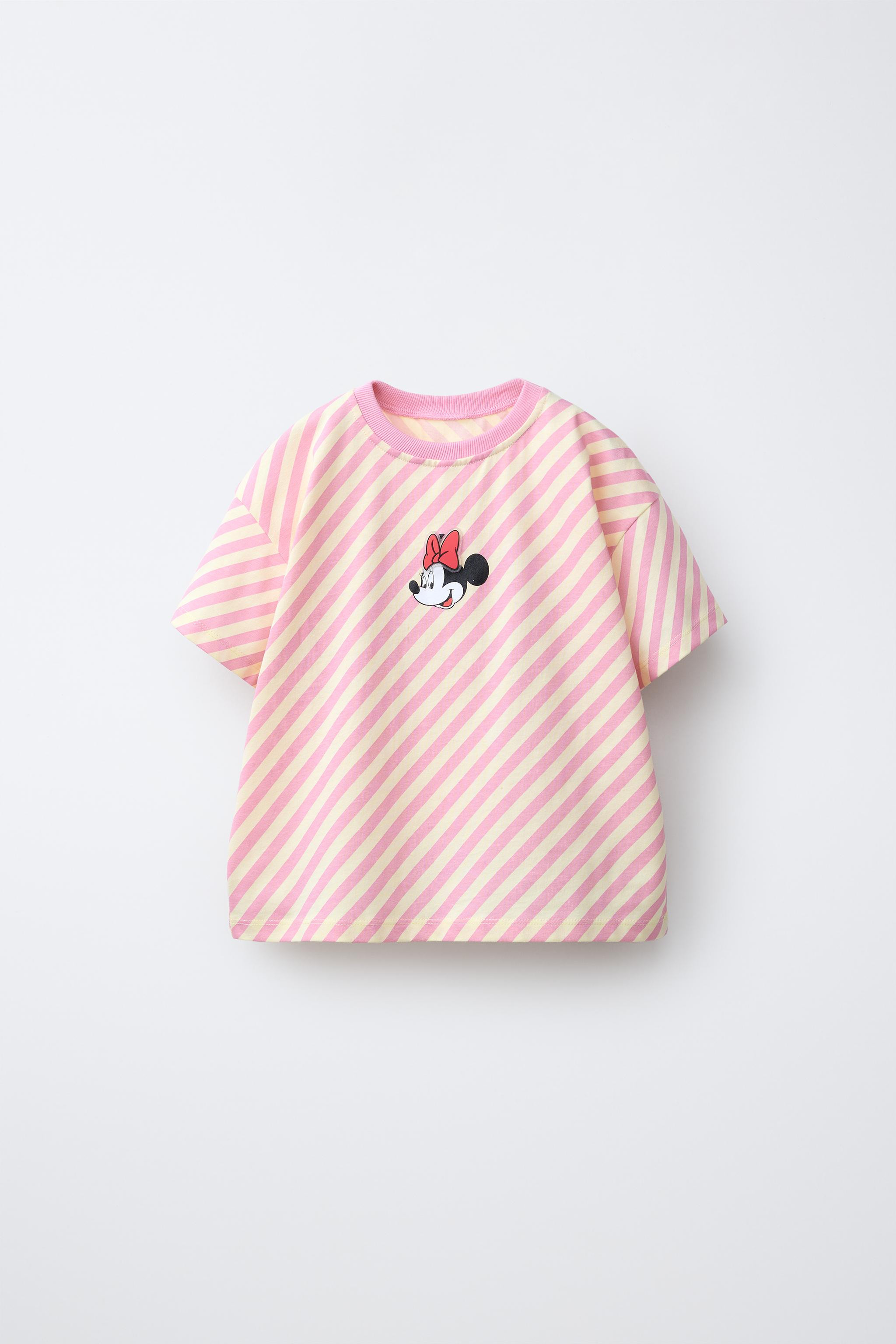 STRIPED RUBBER PATCH MINNIE MOUSE © DISNEY T-SHIRT | Zara US