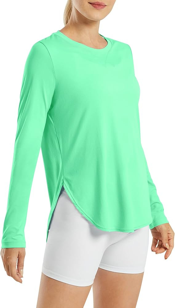 G4Free Women's UPF 50+ UV Shirts Long Sleeve Workout Sun Shirt Outdoor Gym Hiking Tops Quick Dry ... | Amazon (US)