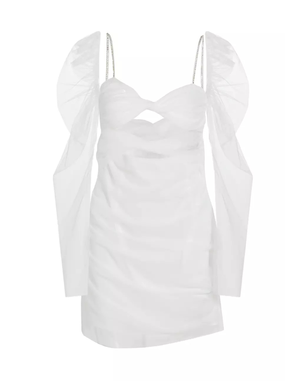 Jean Twisted Semi-Sheer Minidress | Saks Fifth Avenue