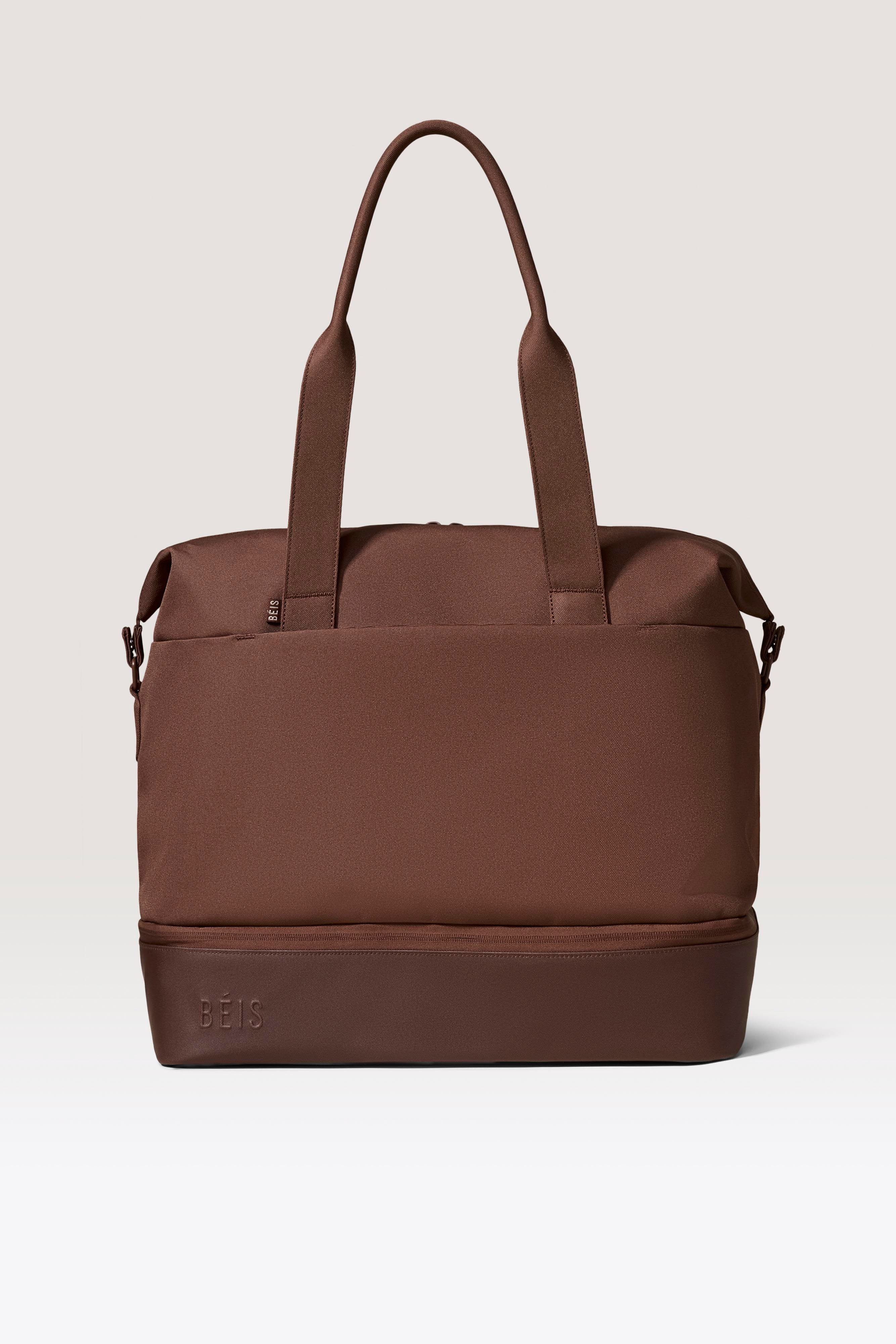 B\u00c9IS 'The NEW Weekender' in Maple - Brown Weekend Bag & Overnight Travel Bag | BEIS