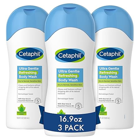 Cetaphil Ultra Gentle Refreshing Body Wash, Refreshing Scent For Dry to Normal, Sensitive Skin, 1... | Amazon (US)