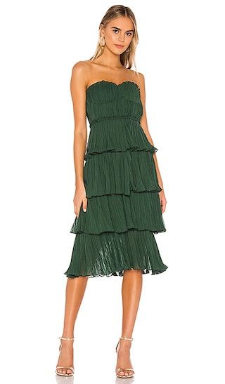 Alex Midi Dress in Emerald Green | Revolve Clothing (Global)