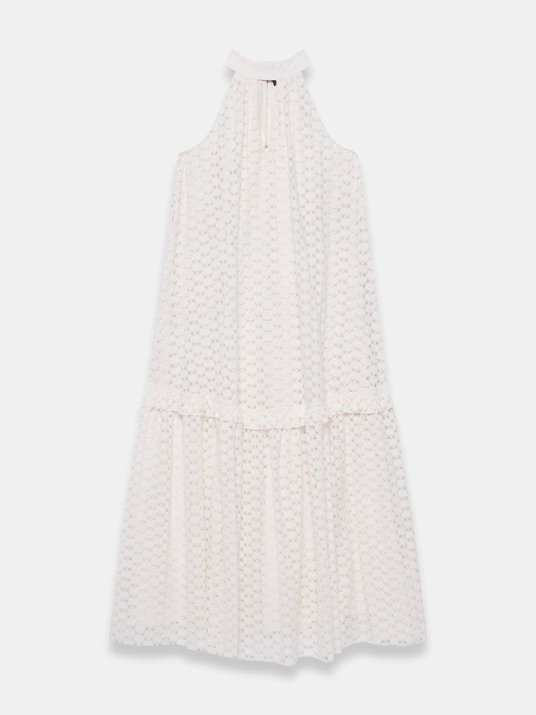 Mint Velvet Mint Velvet White Lace Disc Midi Dress | Next US