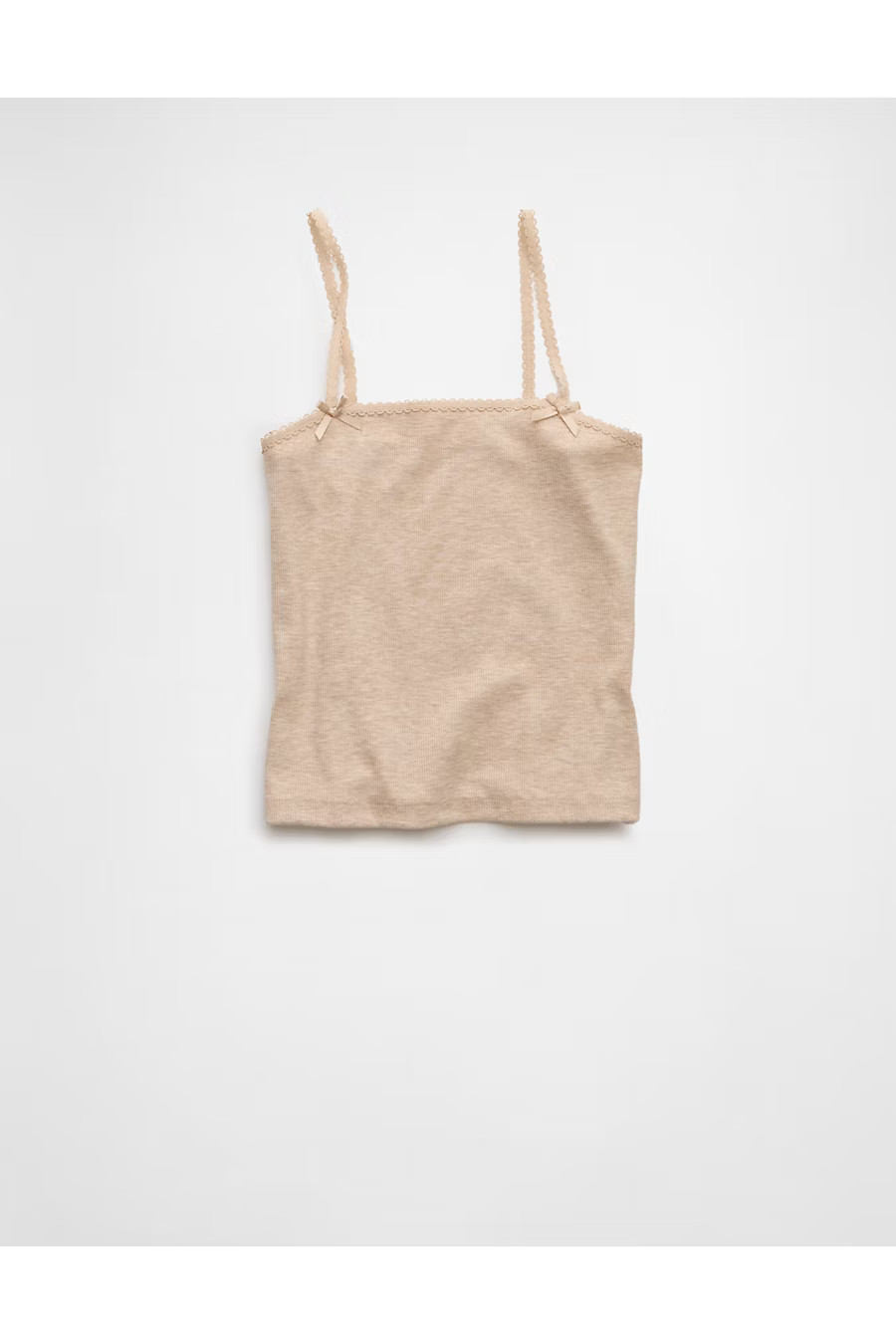 AE Lace Trim Cami Women's Oatmeal Heather XXS | American Eagle Outfitters (US & CA)
