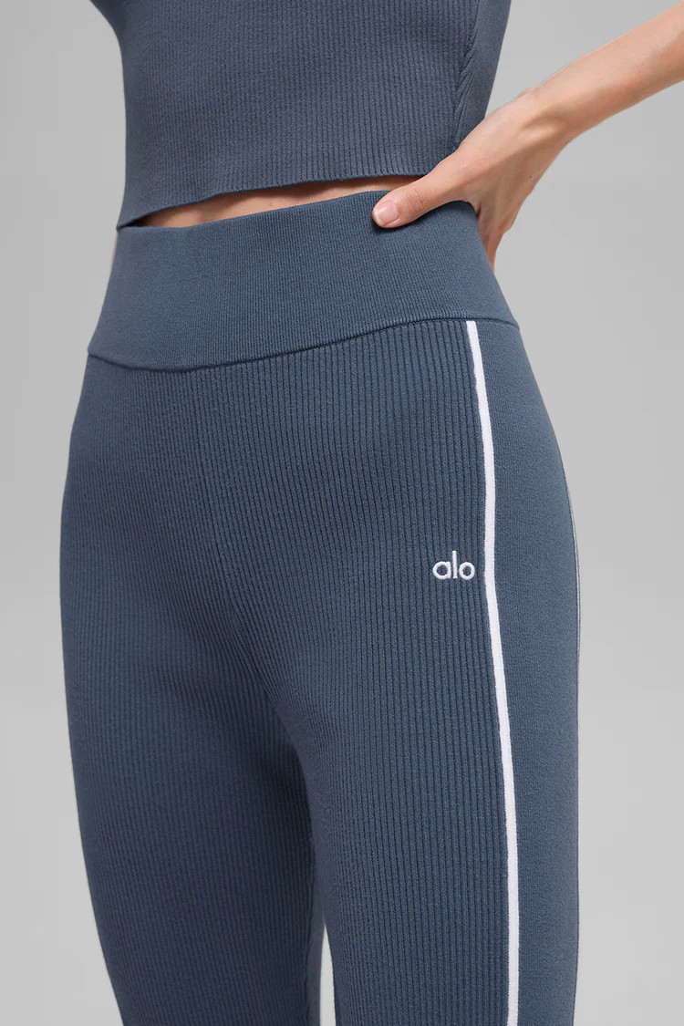Ribbed Sweater Knit Highline Flare Pant | Alo Yoga