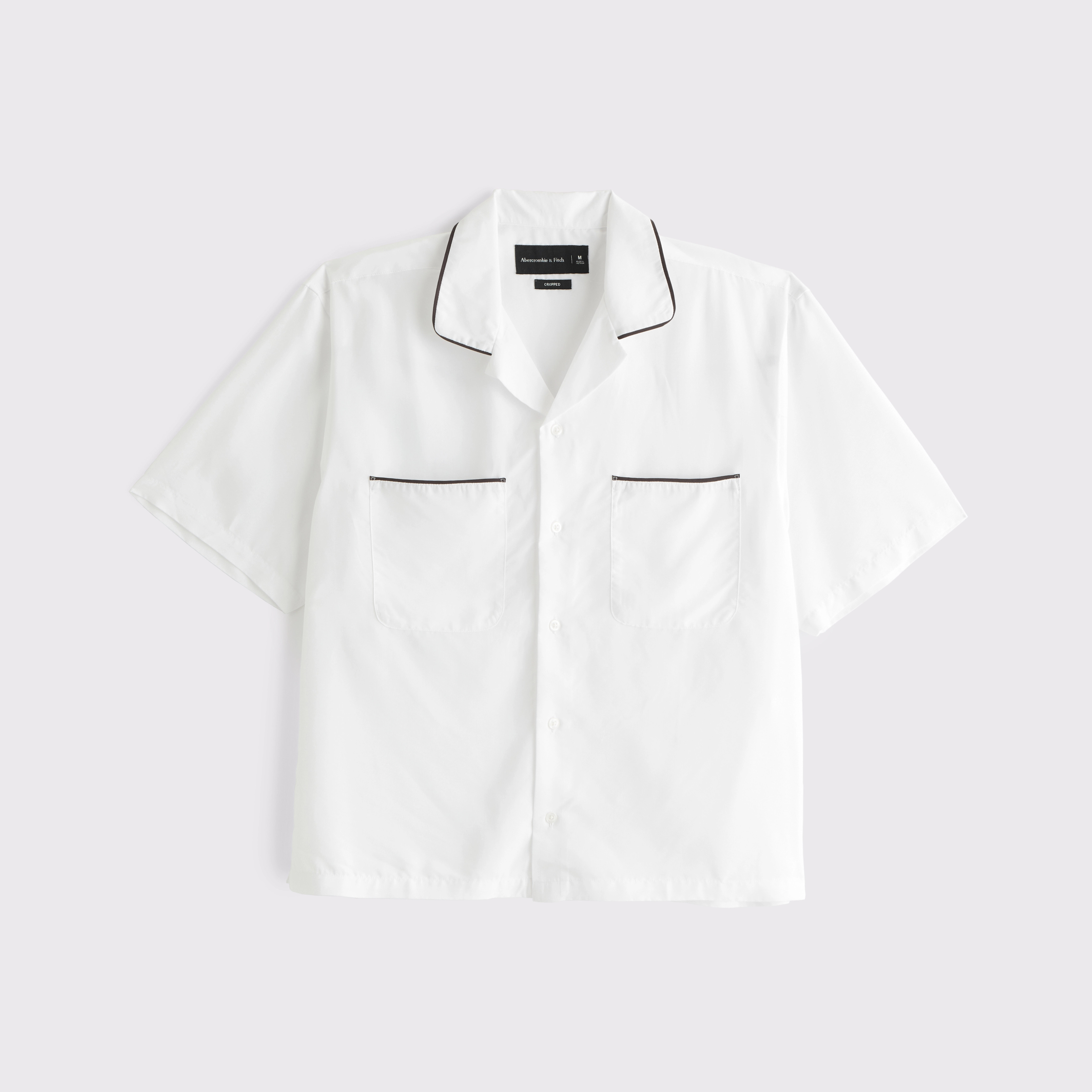 Camp Collar Cupro Shirt | Abercrombie & Fitch (US)