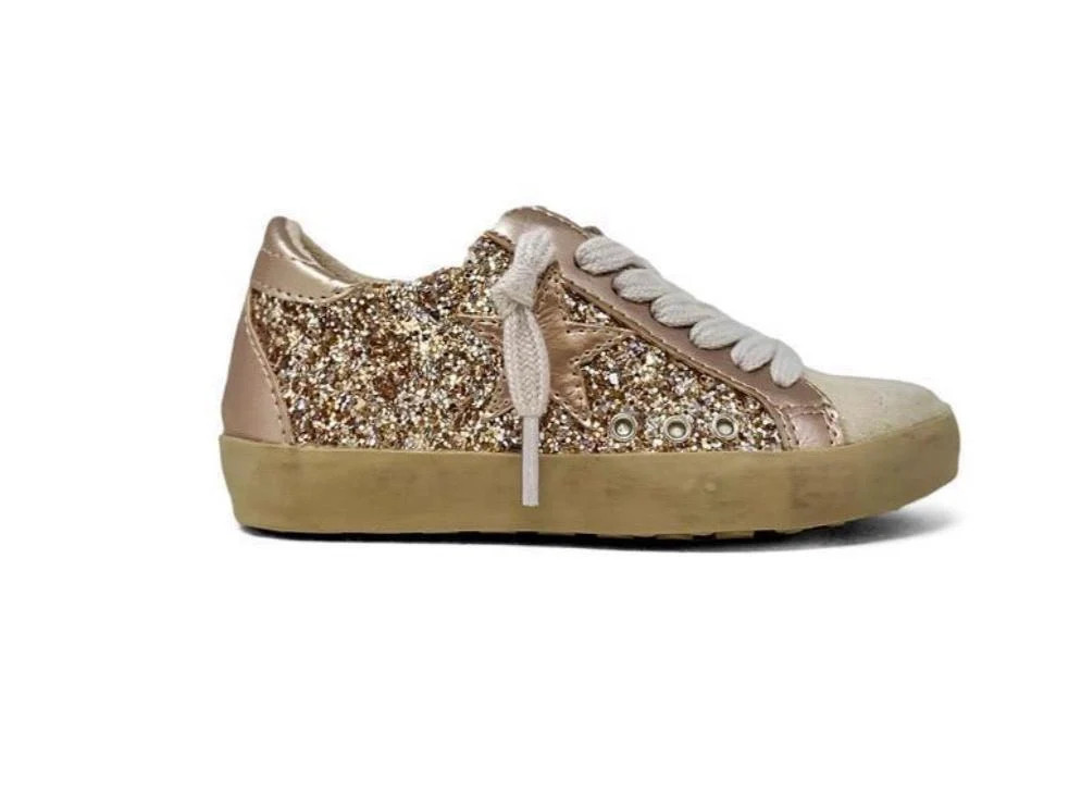 Shu Shop Paula Sneaker- Champagne Glitter | JoJo Mommy