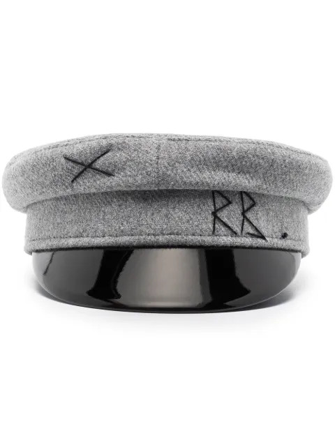 Ruslan Baginskiy Embroidered Baker Boy Hat - Farfetch | Farfetch Global