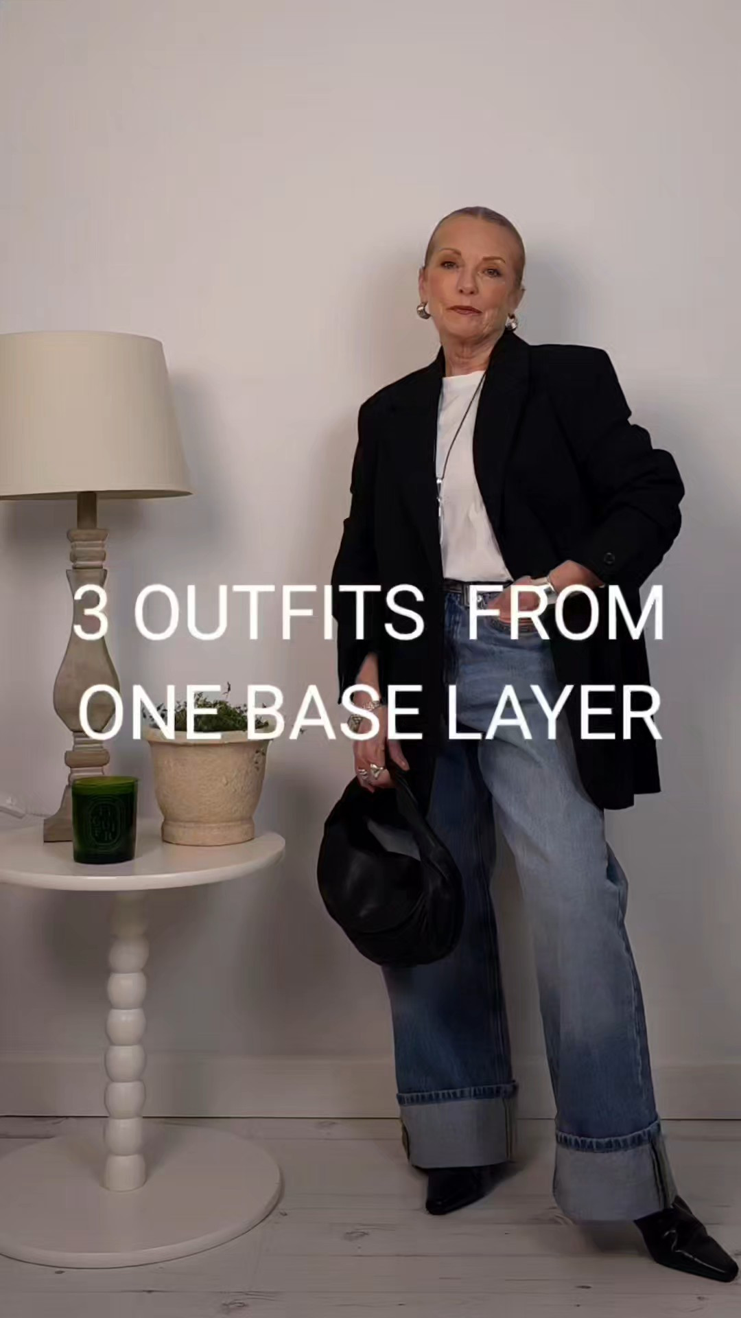 Starting with white long sleeve t-shirt and wide leg turn up jeans, here's 3 looks from 1 base layer

#LTKspring #LTKuk #LTKstyletip