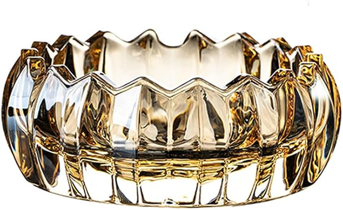 MAGCOLOR Gold Unique Round Lotus flower shaped Decorative Glass Bowl for Home Office D\u00e9cor, ... | Amazon (US)