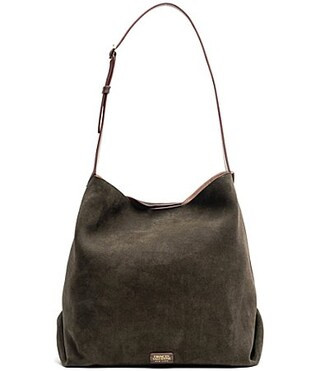 FRANCES VALENTINE Brynn Suede Hobo Shoulder Bag - Olive | Dillard's