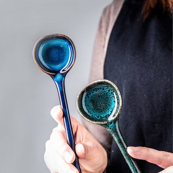 Glazed Coffee Spoon Mixing Spoon Ceramic Long-handled Coffee - Etsy | Etsy (US)