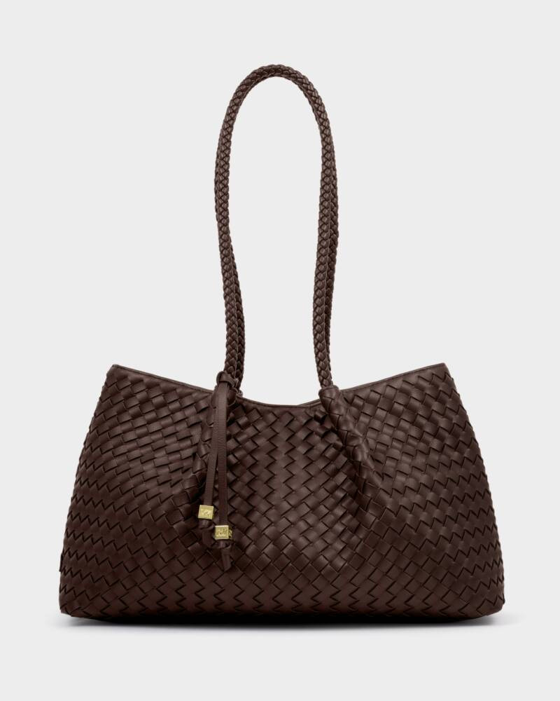 Nova Hand Woven Small Shoulder Tote in Chocolate | Katie Loxton Ltd. (UK)