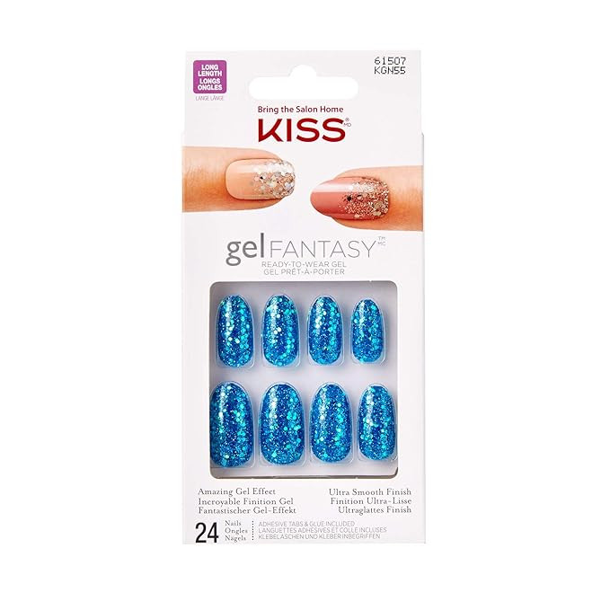 Kiss Gel Fantasy Ready-to-Wear Gel 24 Nails KGN55 Anastasia | Amazon (US)