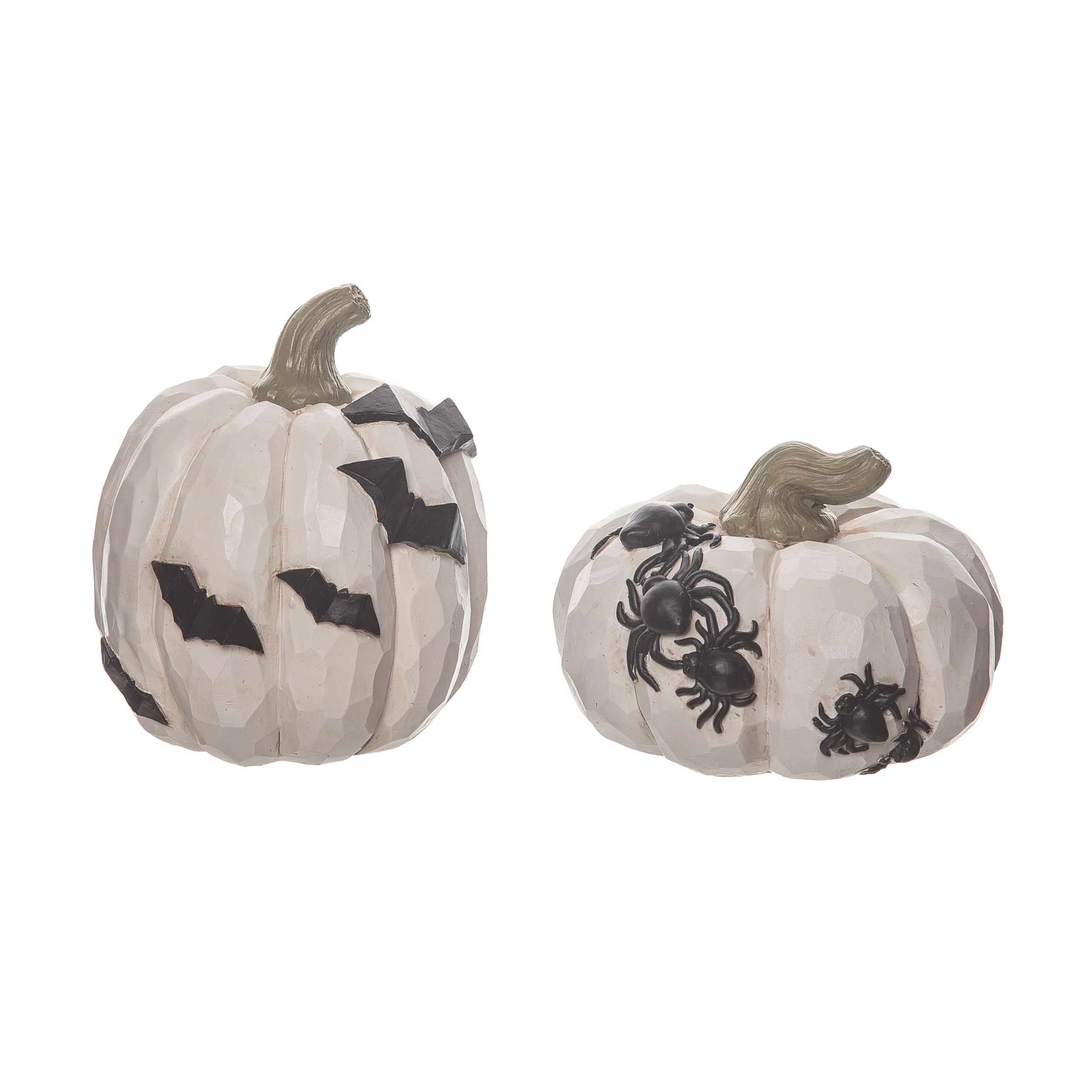 The Holiday Aisle® Harriel 2 Piece Carved Pumpkin Figurine Set | Wayfair | Wayfair North America