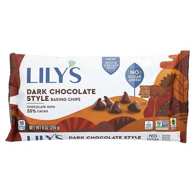 Lily's Sweets, Dark Chocolate Baking Chips, 9 oz (255 g) | iHerb