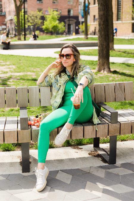 It’s not a way being green!

Green outfit, green leggings, Puma classic suede sneakers  

#LTKOver40 #LTKFindsUnder50 #LTKActive