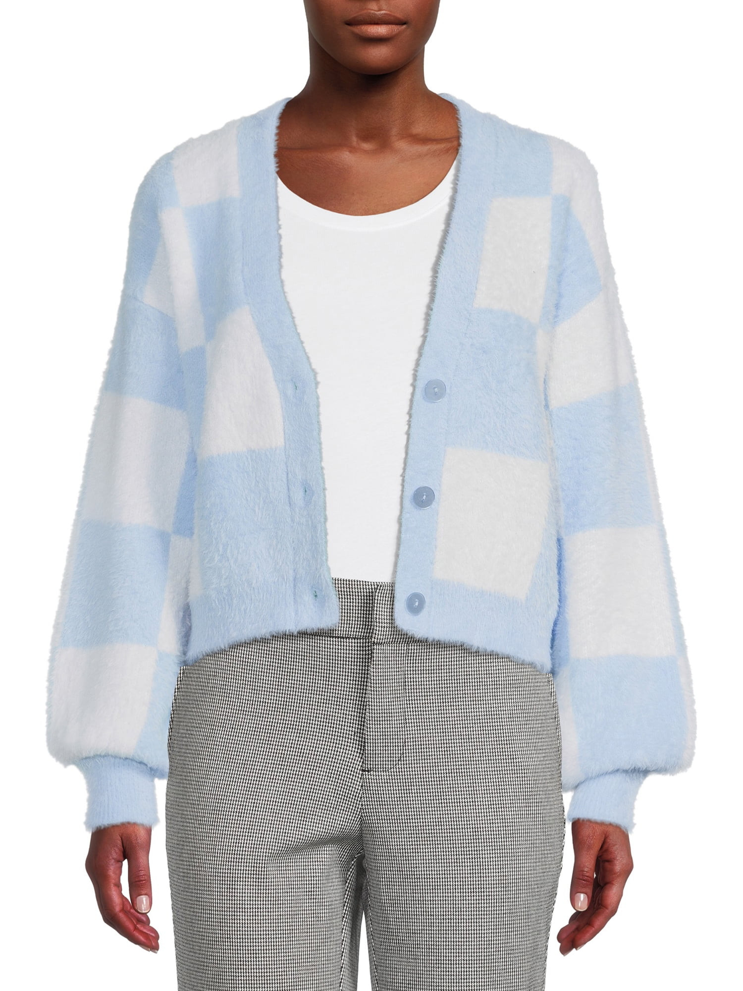 No Boundaries Juniors' Cropped Open Front Cardigan | Walmart (US)