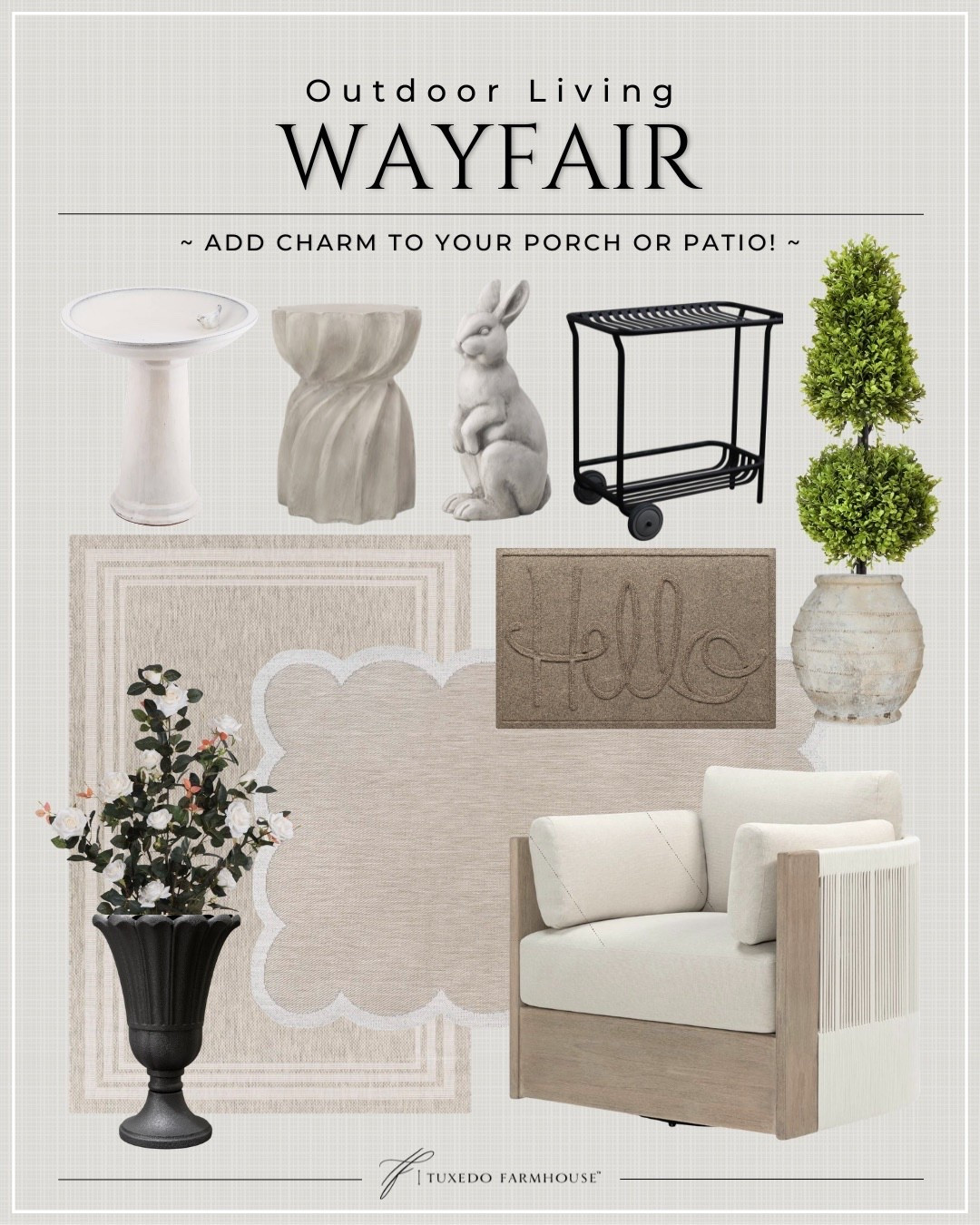 A few of my favorite outdoor finds from @Wayfair. Great for a spring porch or patio refresh  

#LTKSeasonal #LTKHome #LTKSaleAlert