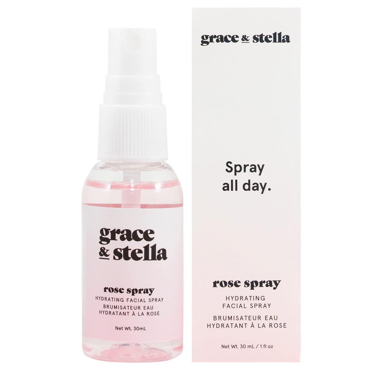 grace & stella Award Winning Rose Water Facial Spray (30ml) - Vegan - Rose Water Spray Toner for ... | Amazon (US)