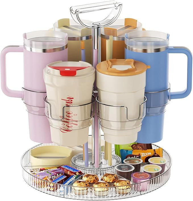 Rotating Water Bottle Organizer for Stanley Cup 20/30/40oz, Tumbler Holder Organizer for Kitchen ... | Amazon (US)
