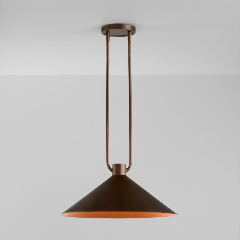 Andre Brass Cone Pendant Light + Reviews | Crate & Barrel | Crate & Barrel