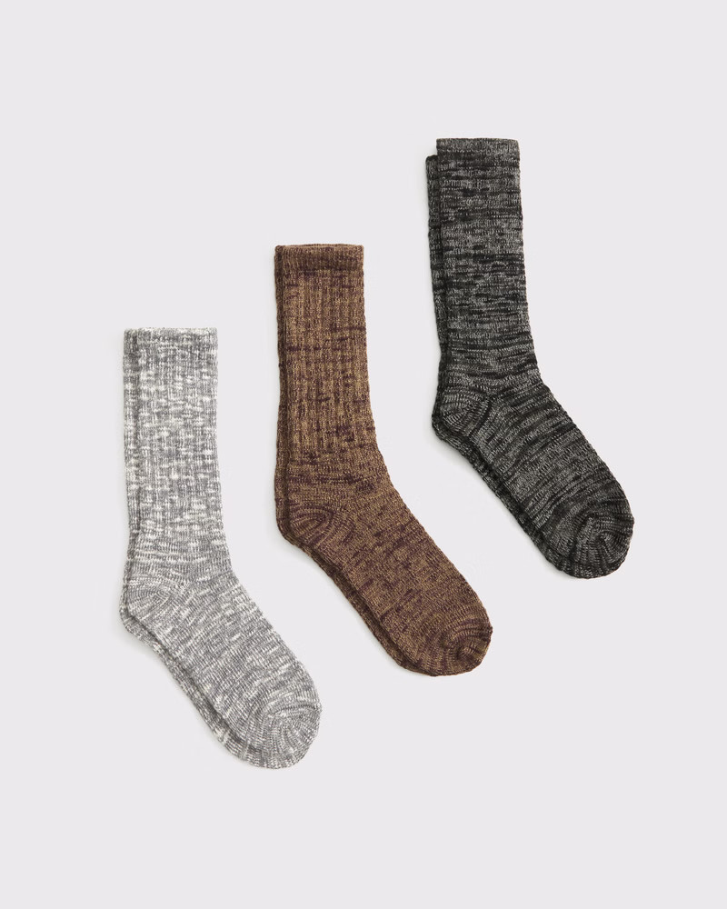 Men's 3-Pack Camp Socks | Men's New Arrivals | Abercrombie.com | Abercrombie & Fitch (US)
