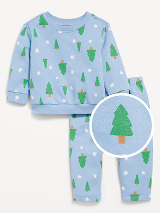 Printed Crew-Neck Sweatshirt and Sweatpants Set for Baby | Old Navy (US)