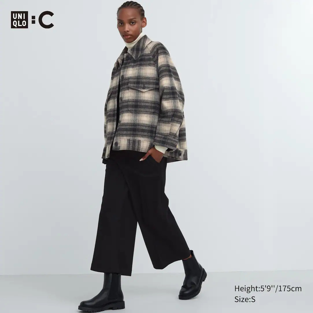 Brushed Jersey Cropped Fit Trousers | UNIQLO (UK)