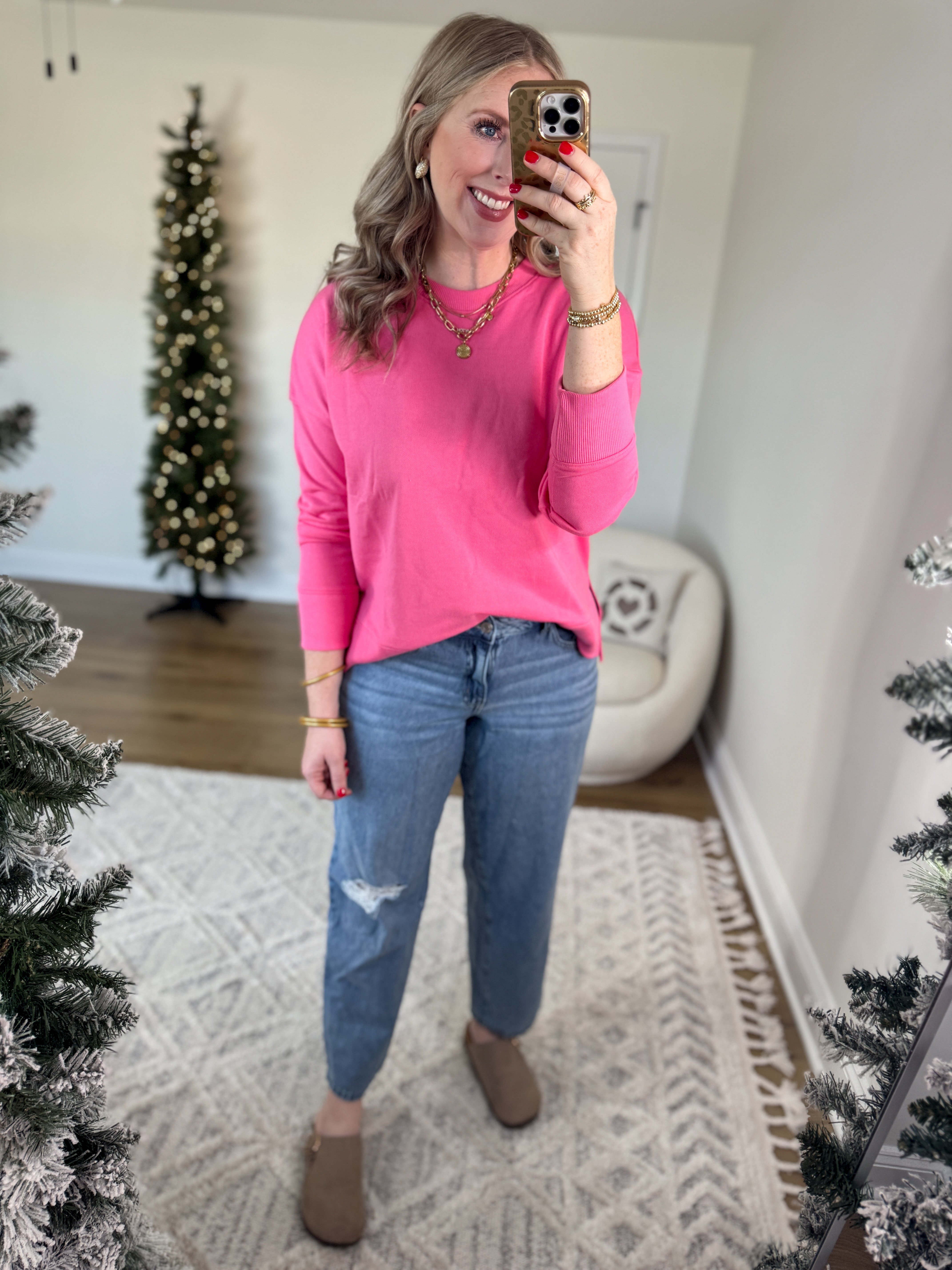 Weekend Walmart Wins try on
Pink sweatshirt- medium 

#LTKFindsUnder50 #LTKSaleAlert #LTKSeasonal