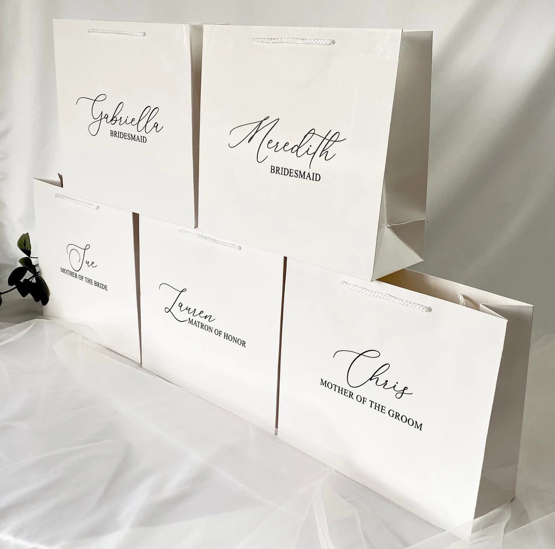 Personalized Luxury Gift Bags for Bridesmaids Groomsmen Bachelorette Parties Bridal Party Gifts T... | Etsy (US)