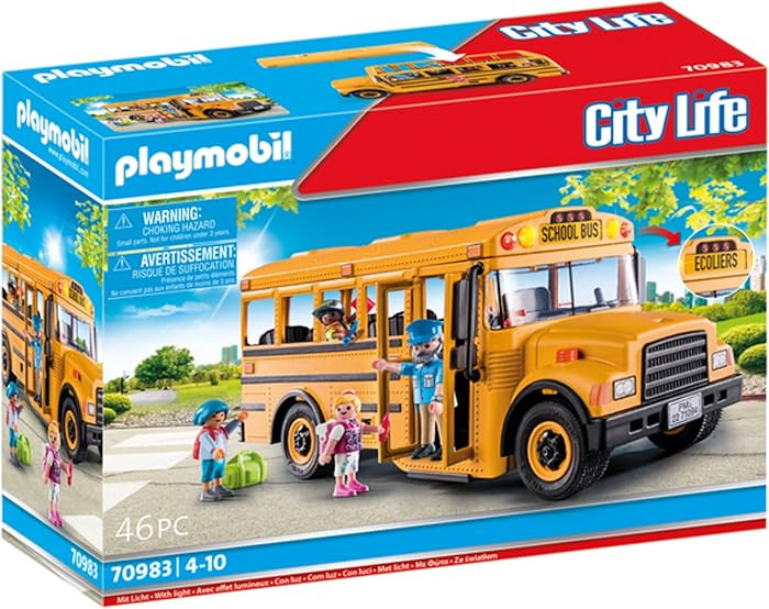 Playmobil School Bus with Accessories and 4 Figures | Amazon (US)