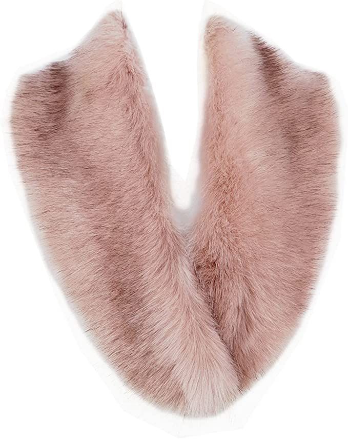 Lucky Leaf Women Winter Faux Fur Ornate Scarf Wrap Collar Shrug for Cocktail Reception Party | Amazon (US)