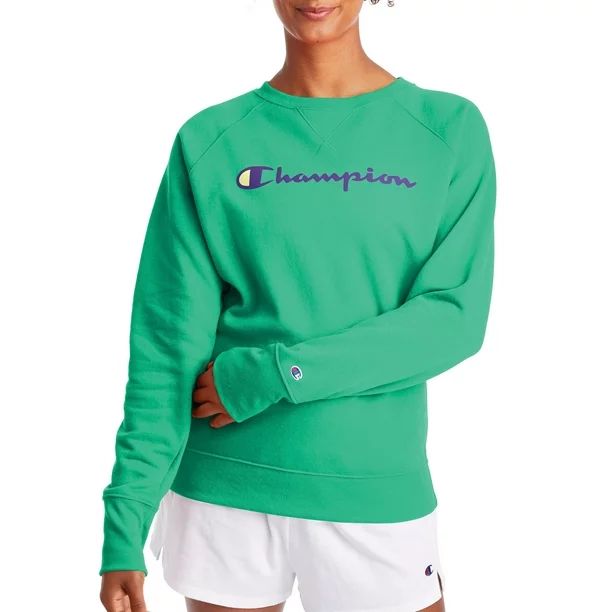 Champion Women's Powerblend Fleece Boyfriend Crew Neck Sweatshirt -Graphic | Walmart (US)