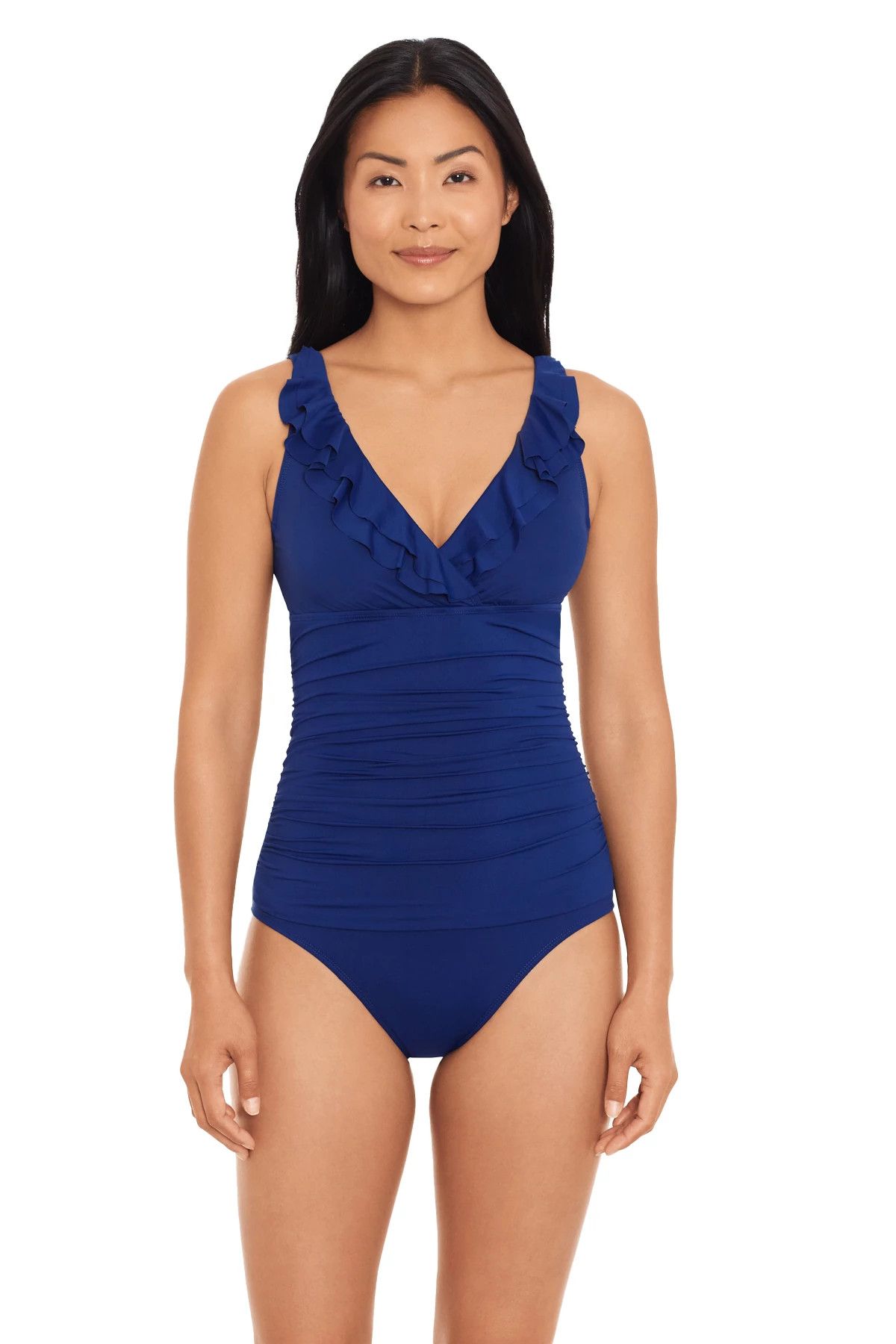 Ruffle Over The Shoulder One Piece Swimsuit | Everything But Water