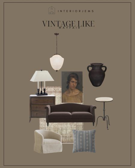 Wayfair vintage like living room, table, lamp, vintage pendant, the prettiest sofa, Moody, portrait, art, side table, marble, top side table, area, rug, floral rug, bedroom, rug, bedroom, lighting

#LTKhome #LTKsalealert #LTKstyletip